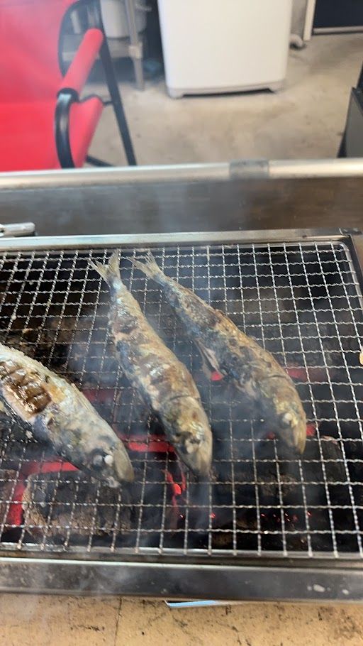 新鮮な魚のBBQ